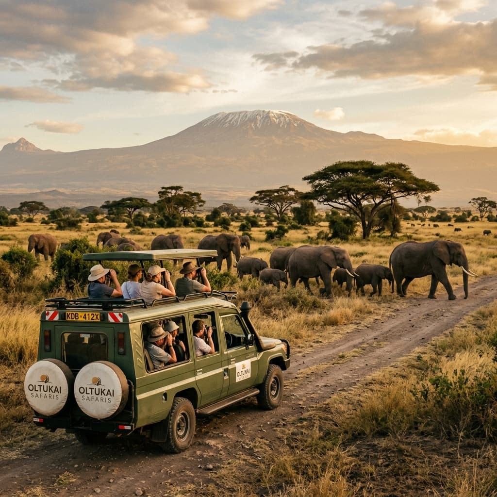 Scenic Tanzania safari landscape with golden savanna